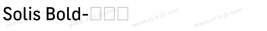 Solis Bold字体转换